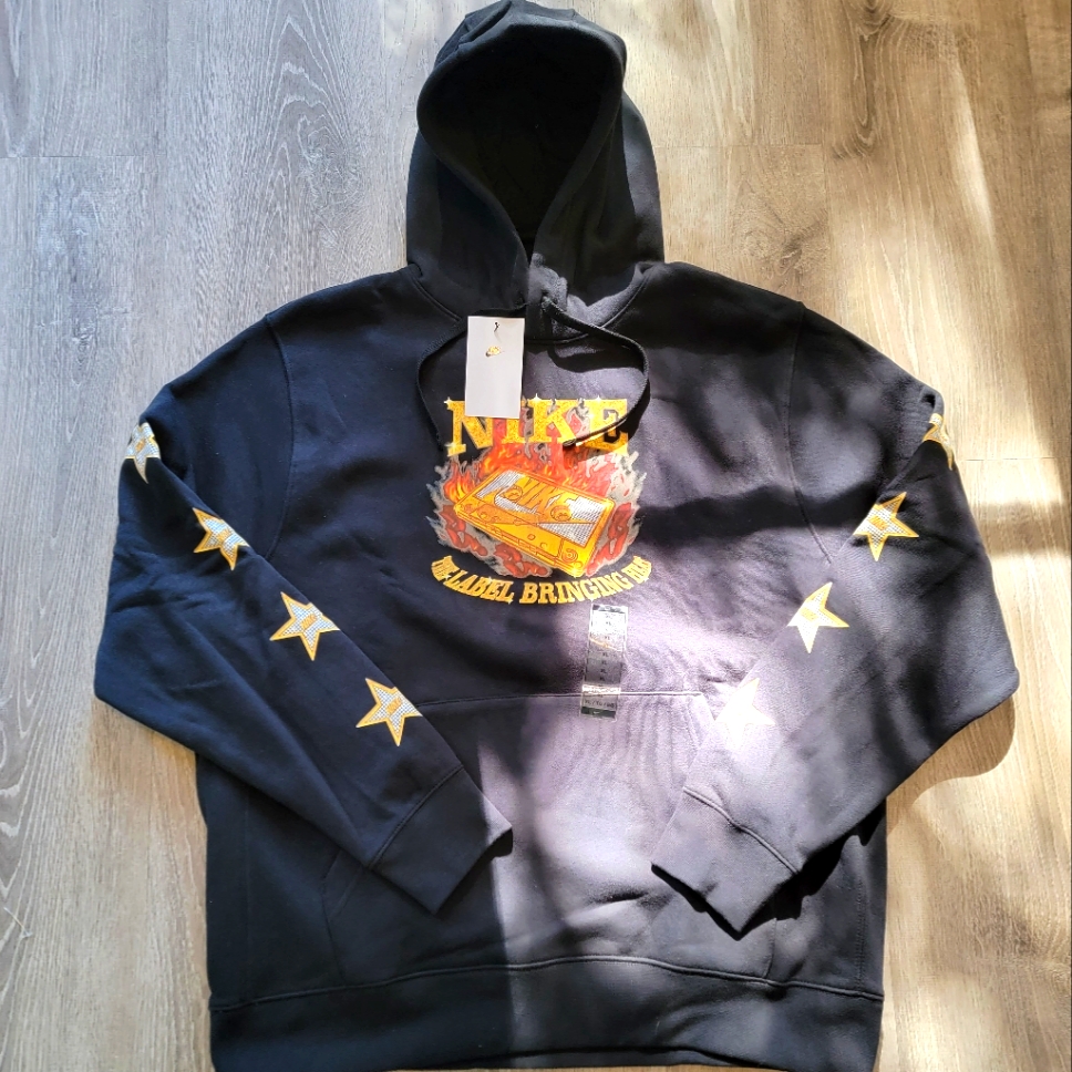 Brand New Nike Sportswear Club 3rd Coast Graphic Basketball Hoodie Mens Sz Xl